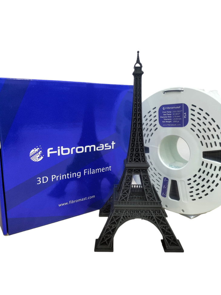 FİBROMAST-1.75 MM PLA FİLAMENT SİYAH 1000G - Görsel 2