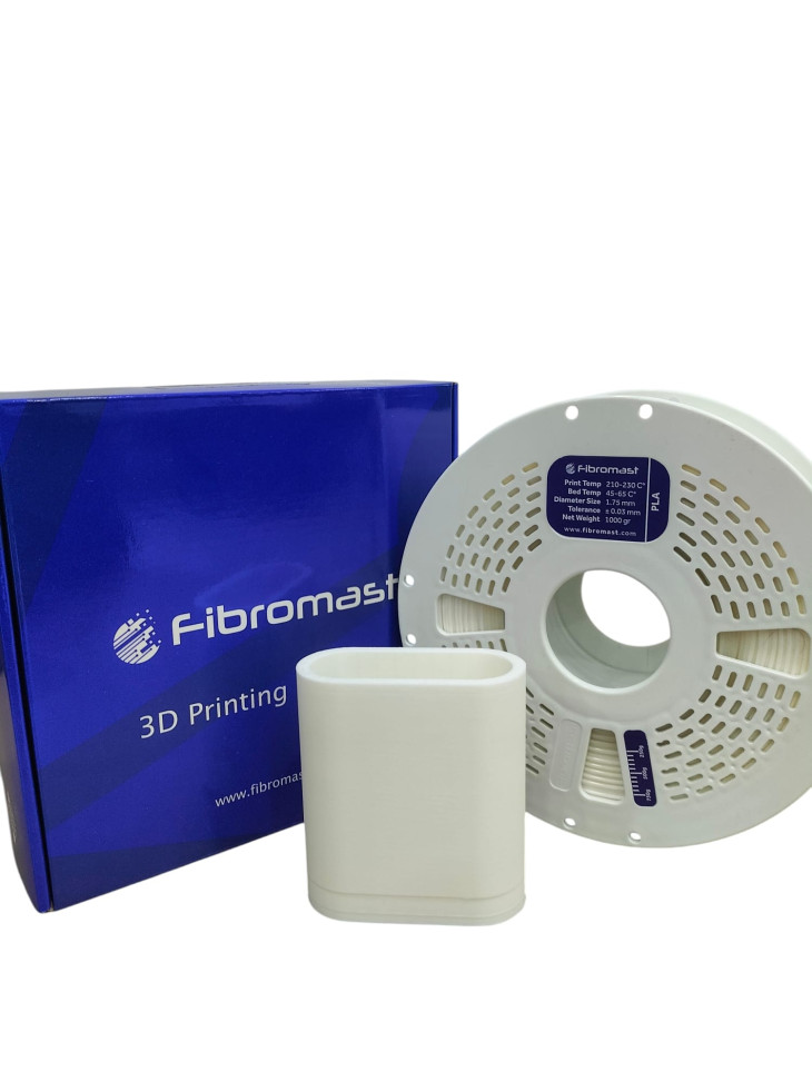 FİBROMAST-1.75 MM PLA FİLAMENT SOĞUK BEYAZ 1000G - Görsel 2